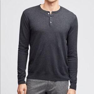 [Bonobos] Grey Cotton Linen Blend Henley